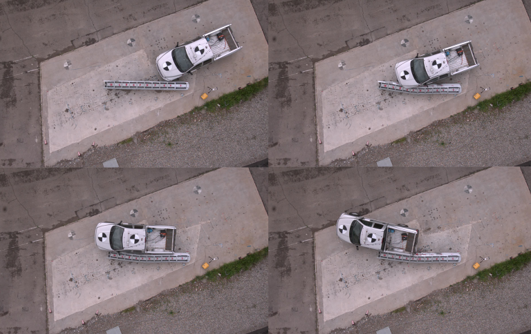 sequence of impacts that redirect the Hercules vehicle.