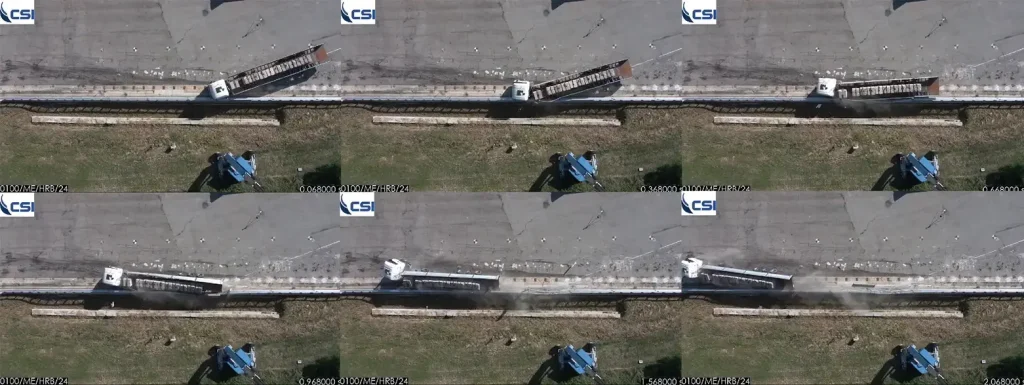 TB81 impact test on Andromeda H4b—38 ton truck with 20 degree impact angle